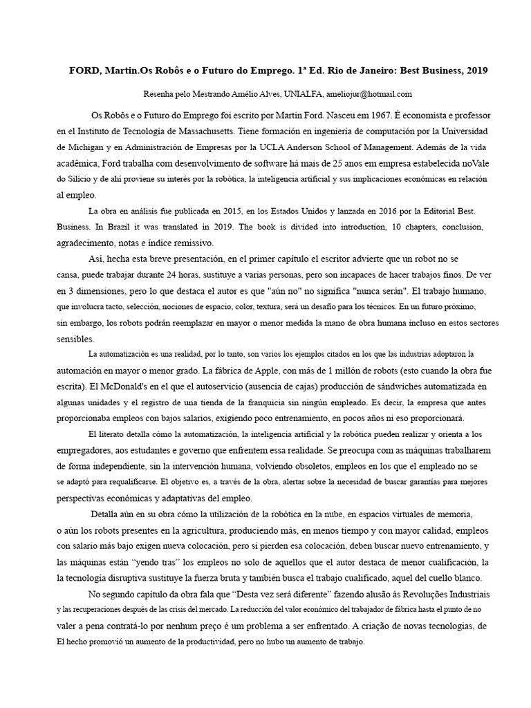 Robots y el Futuro del Empleo | PDF | Robot | Robótica
