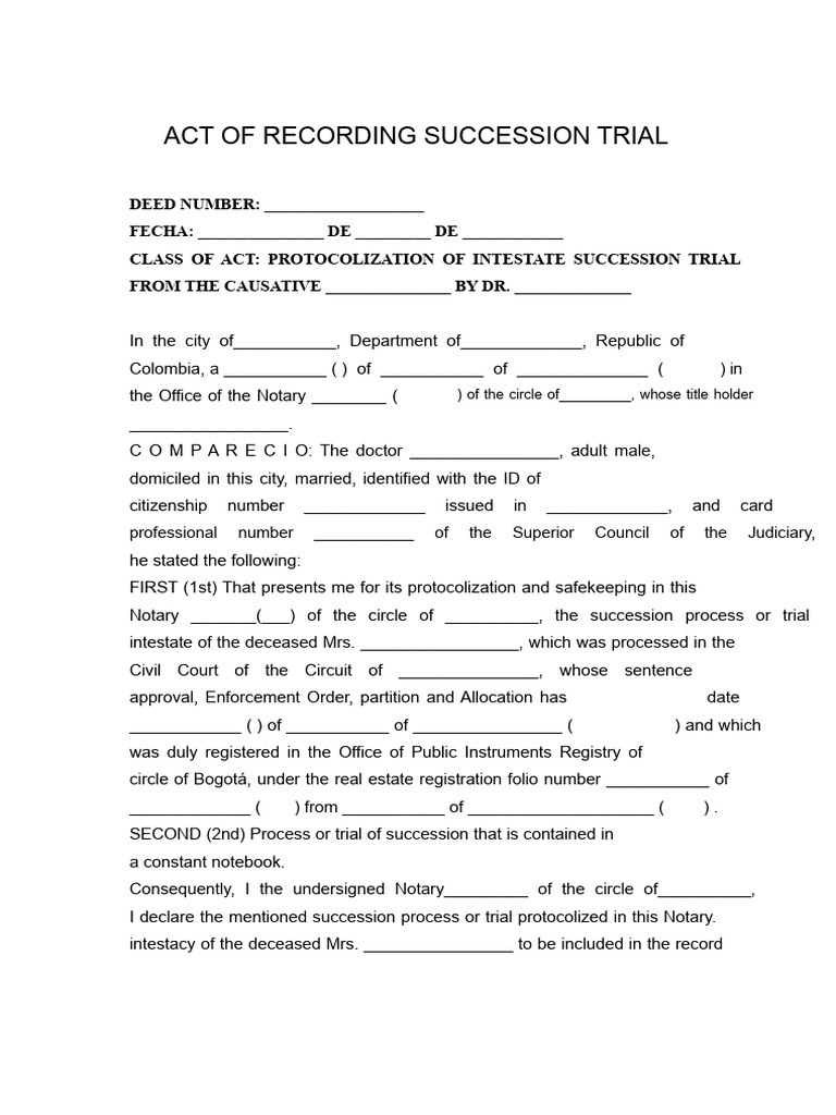 Protocolization of Succession Trial | PDF | Inheritance | Intestacy