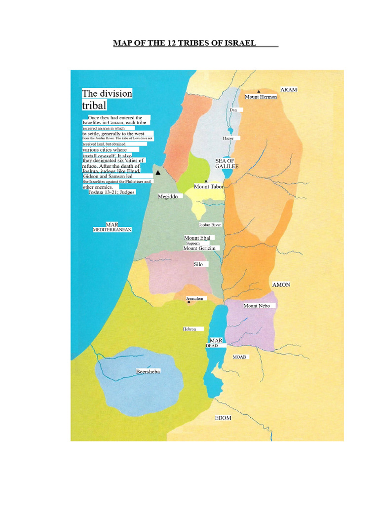 5 Map of The 12 Tribes of Israel | PDF