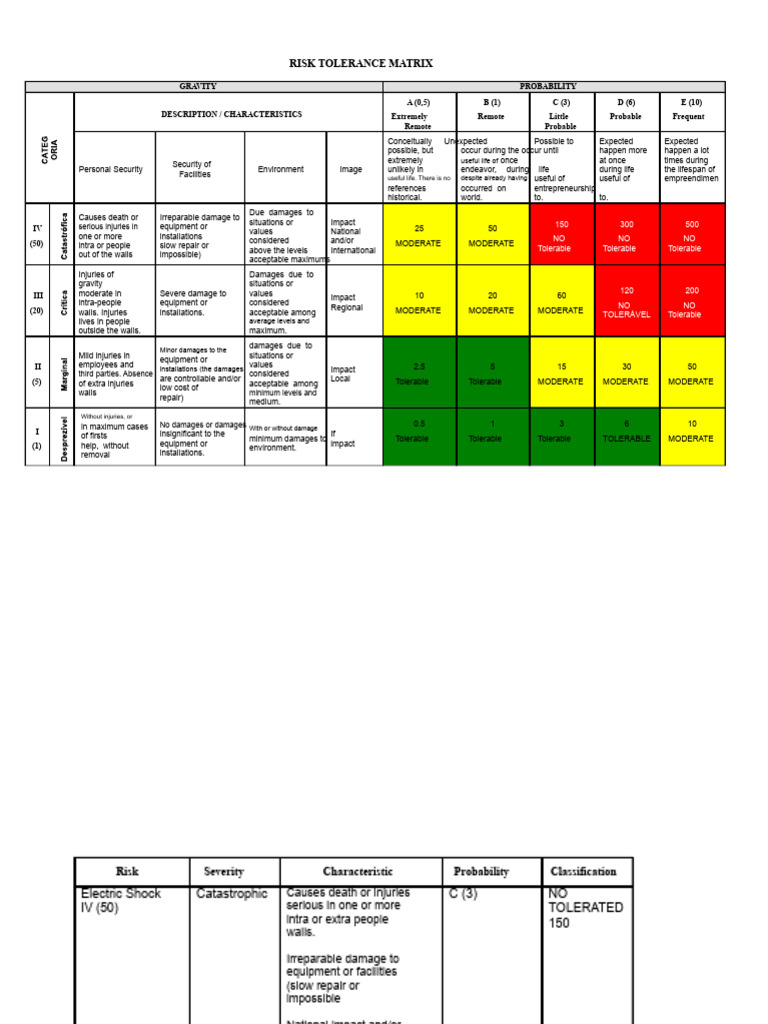 Risk Tolerance Matrix Overview | PDF | Risk