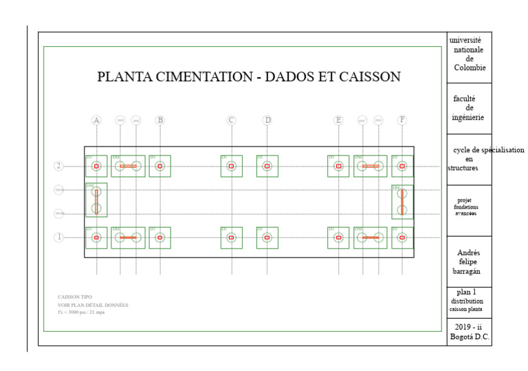 Plan 1 - Plant Caisson | PDF | Ingénierie des structures | Génie du ...