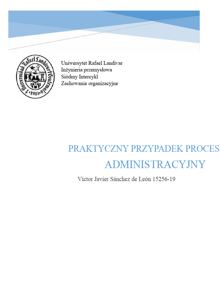 Przypadek Procesu Administracyjnego | PDF