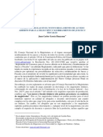 Cambio de reglas en el reglamento de selección y nombramiento de jueces y fiscales 