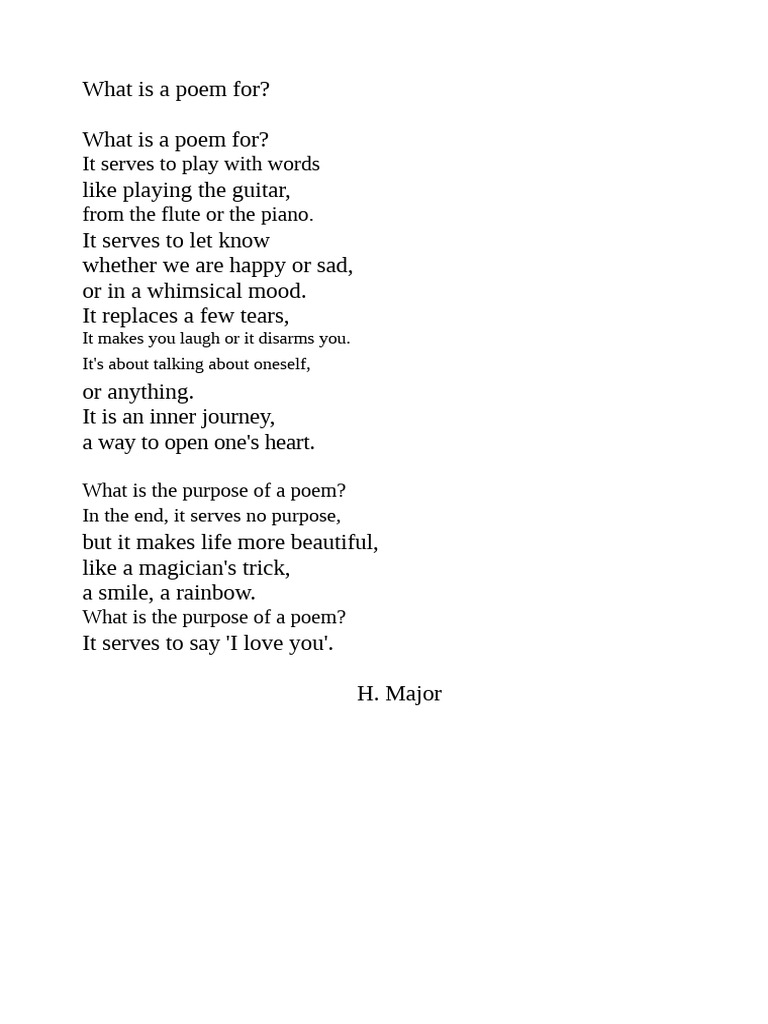 The Purpose of Poetry Explained | PDF