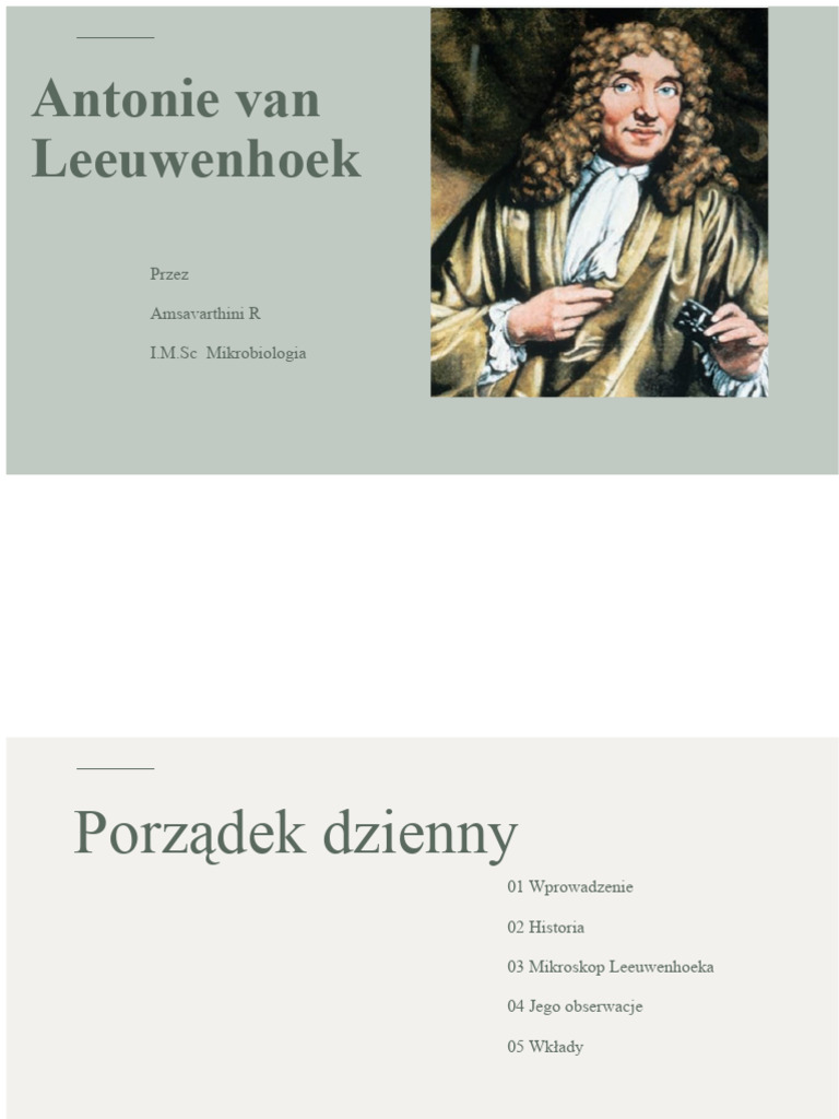 Antonie Van Leeuwenhoek | PDF