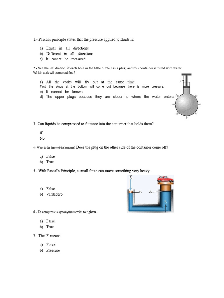 Understanding Pascal's Principle and Applications | PDF | Pressure | Force