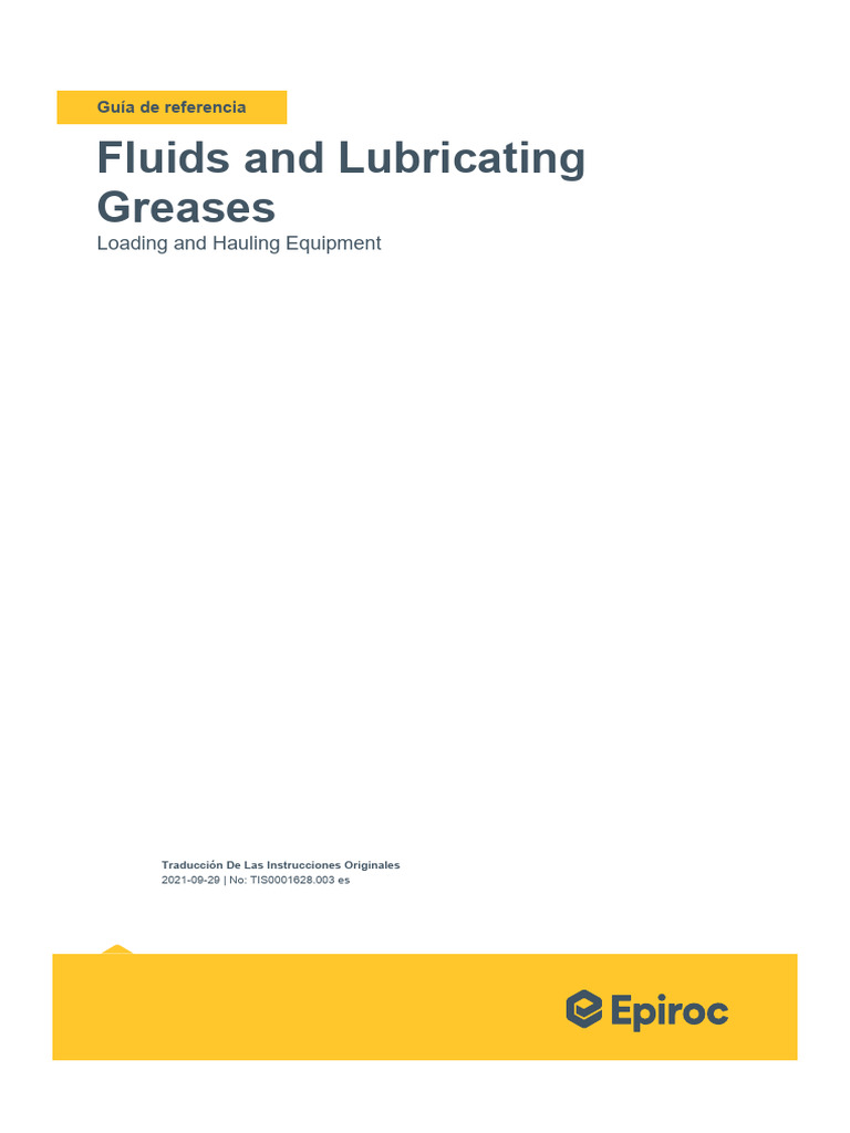TIS0001628.003 Es-ES Fluids and Lubricating Greases - Reference Guide ...