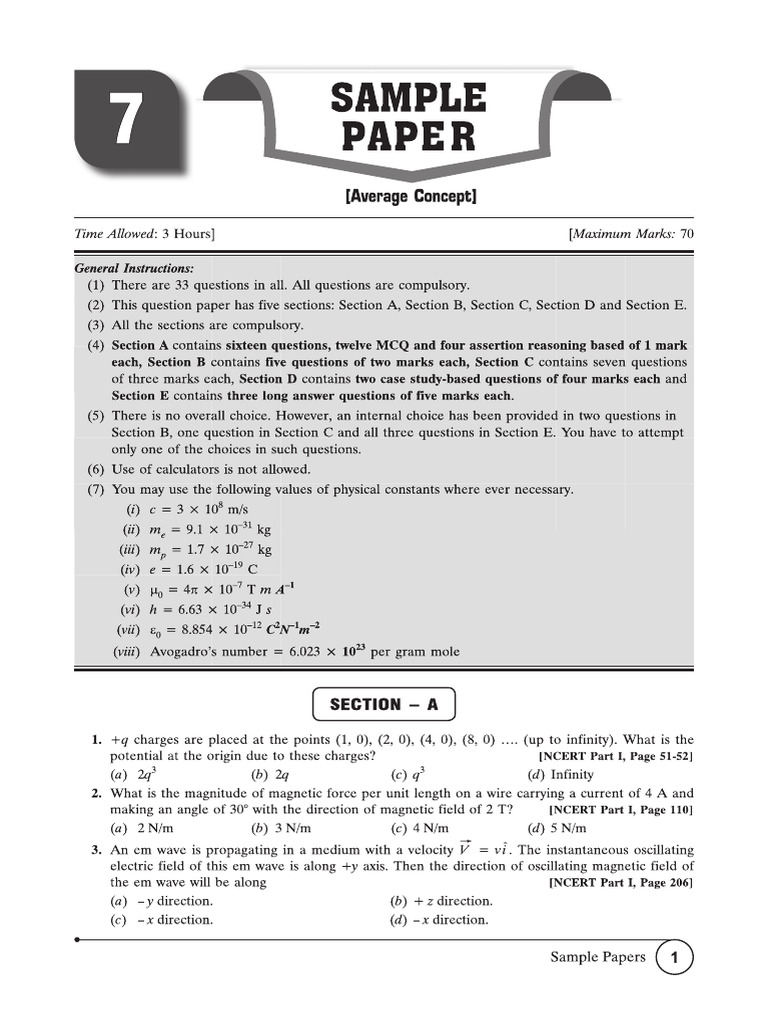 Physics 2026 Edition Average Paper | PDF