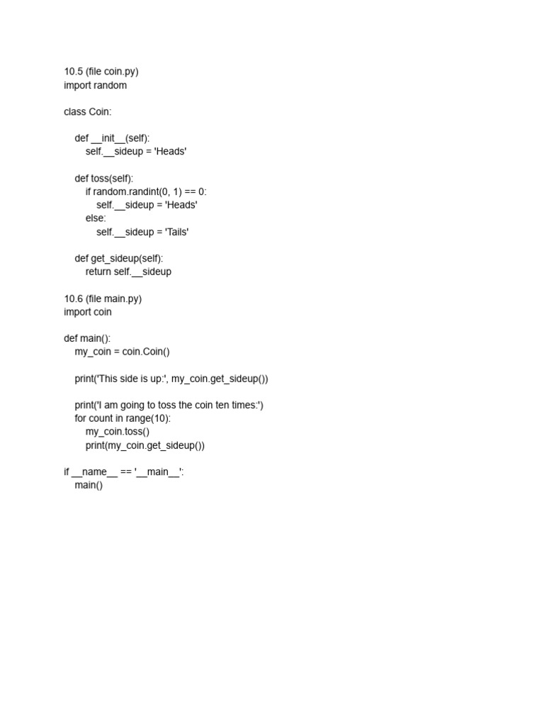 Python Coin Toss Simulation Code | PDF