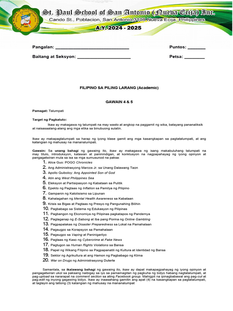 Talumpati | PDF