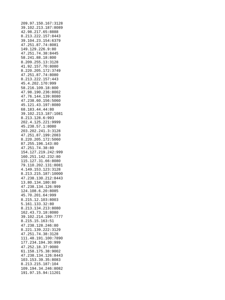 Liste d'adresses IP et ports | PDF