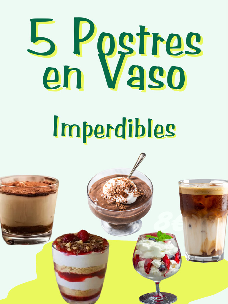 5 Postres en Vaso Imperdibles | PDF | Postres | Alimentos