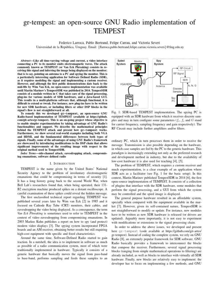 Open-Source TEMPEST with GNU Radio | PDF | Display Resolution ...