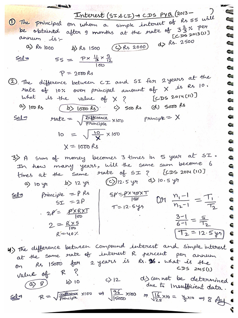 CI and SI Cds Pyq | PDF