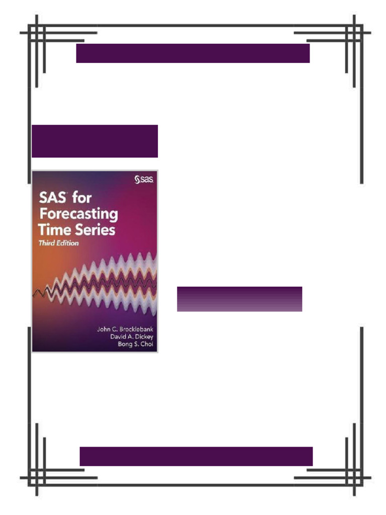 SAS for Forecasting Time Series John C. Brocklebank eBook improved ...