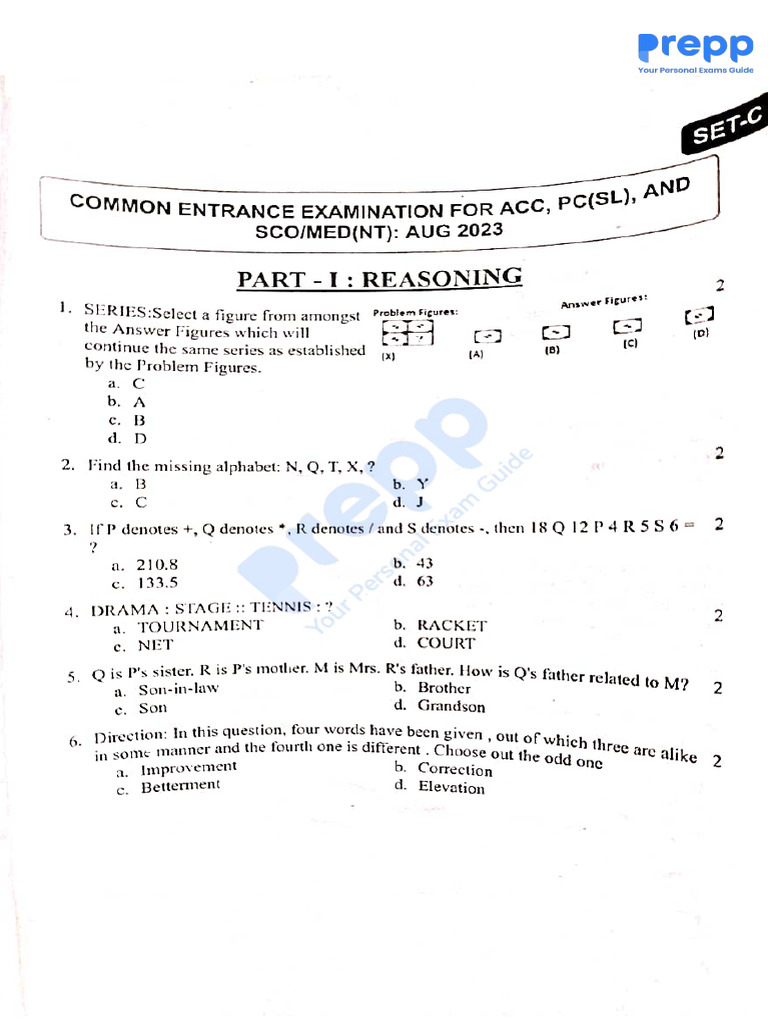 ACC 129 CEE Official Paper Held On 01 Aug 2023 | PDF