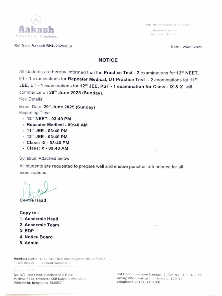 CLASS-IX, X, Senior Class Circular Notice | PDF | Embryo | Biology