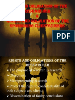 Right and Obligation of The Researcher