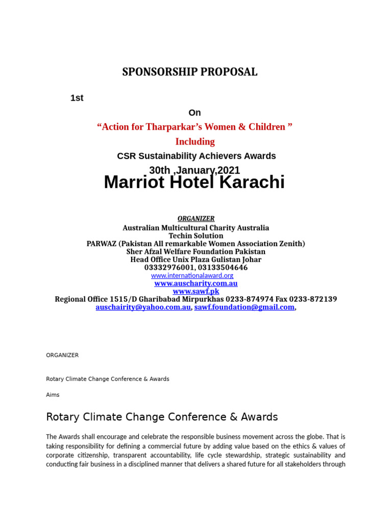 Znew Sponsorship Proposal | PDF | Corporate Social Responsibility ...