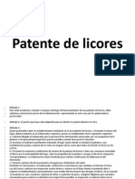 Patente de Licores