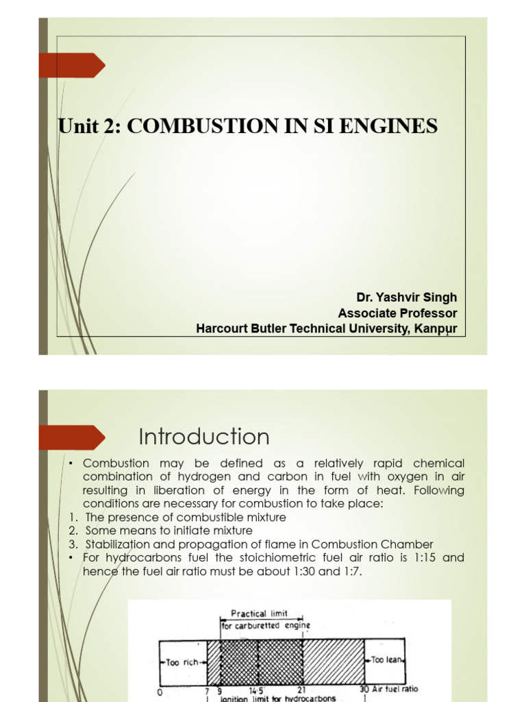Combustion Dynamics in SI Engines | PDF | Internal Combustion Engine ...