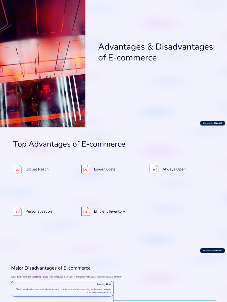 E-commerce Pros and Cons Explained | PDF | E Commerce | Marketing