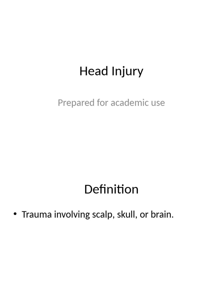 Head Injury | PDF