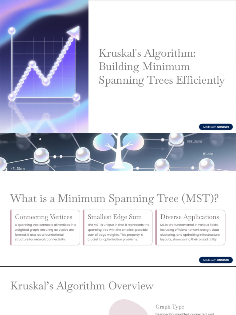 Kruskal's Algorithm for MST Construction | PDF | Discrete Mathematics ...
