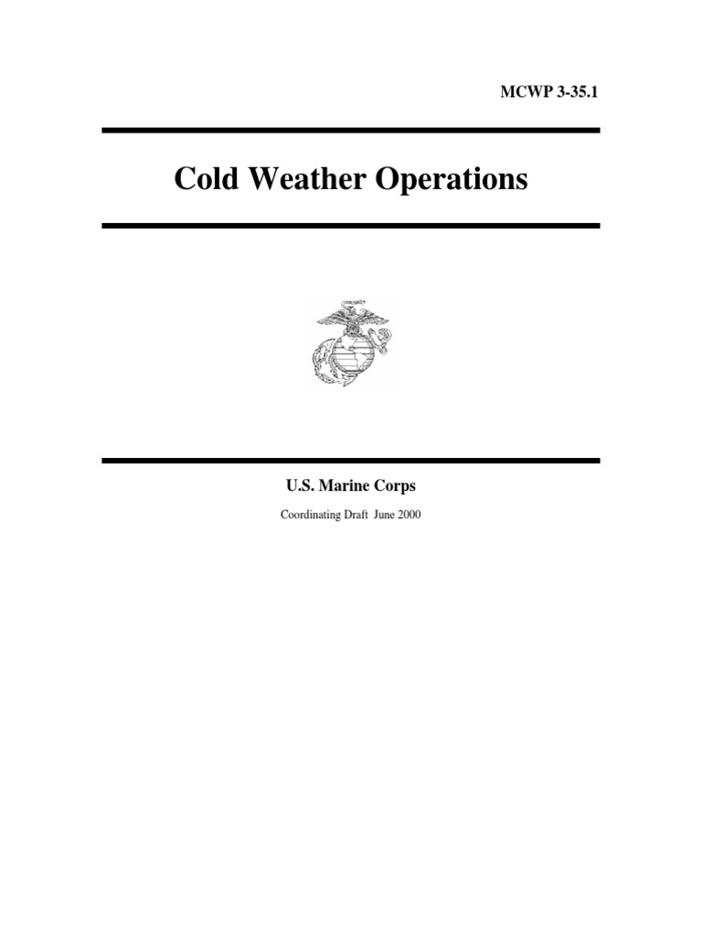 Usmc Cold Weather Manual Military Military Science