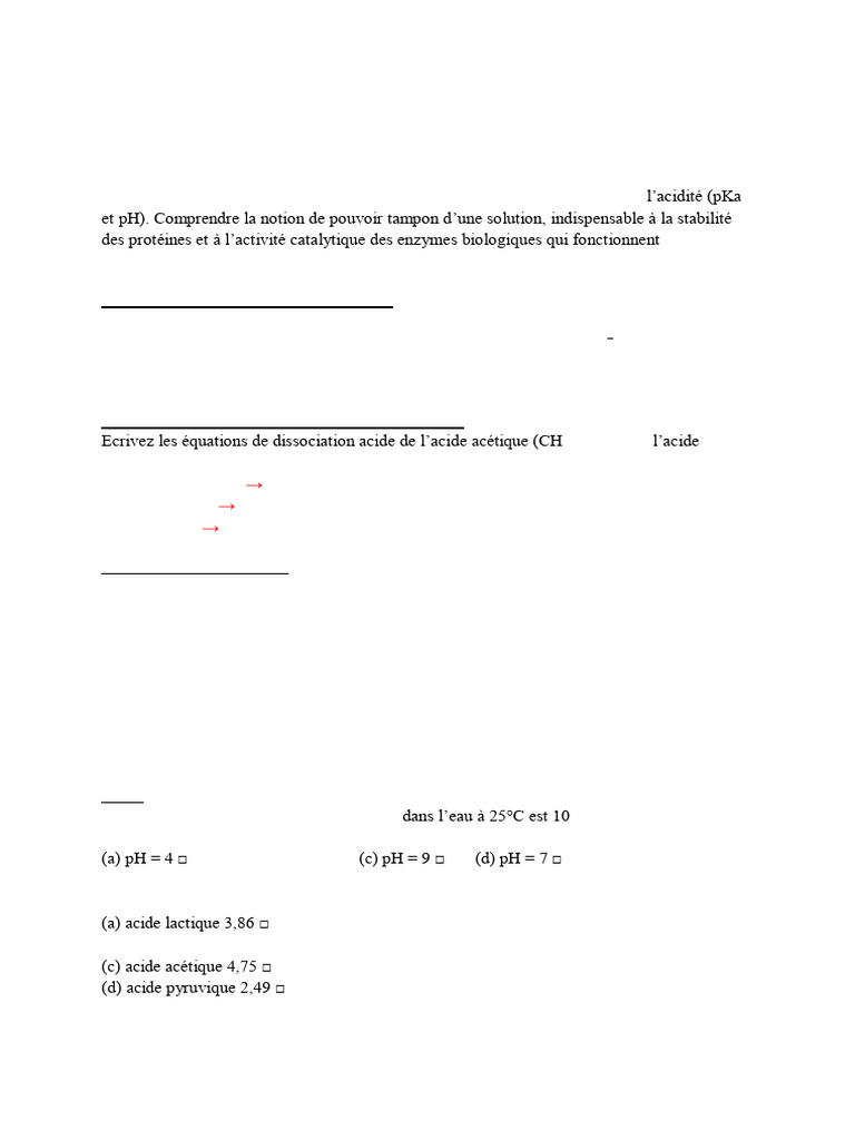 Chimie des Solutions : Acides et Tampons | PDF | Ph | Acide