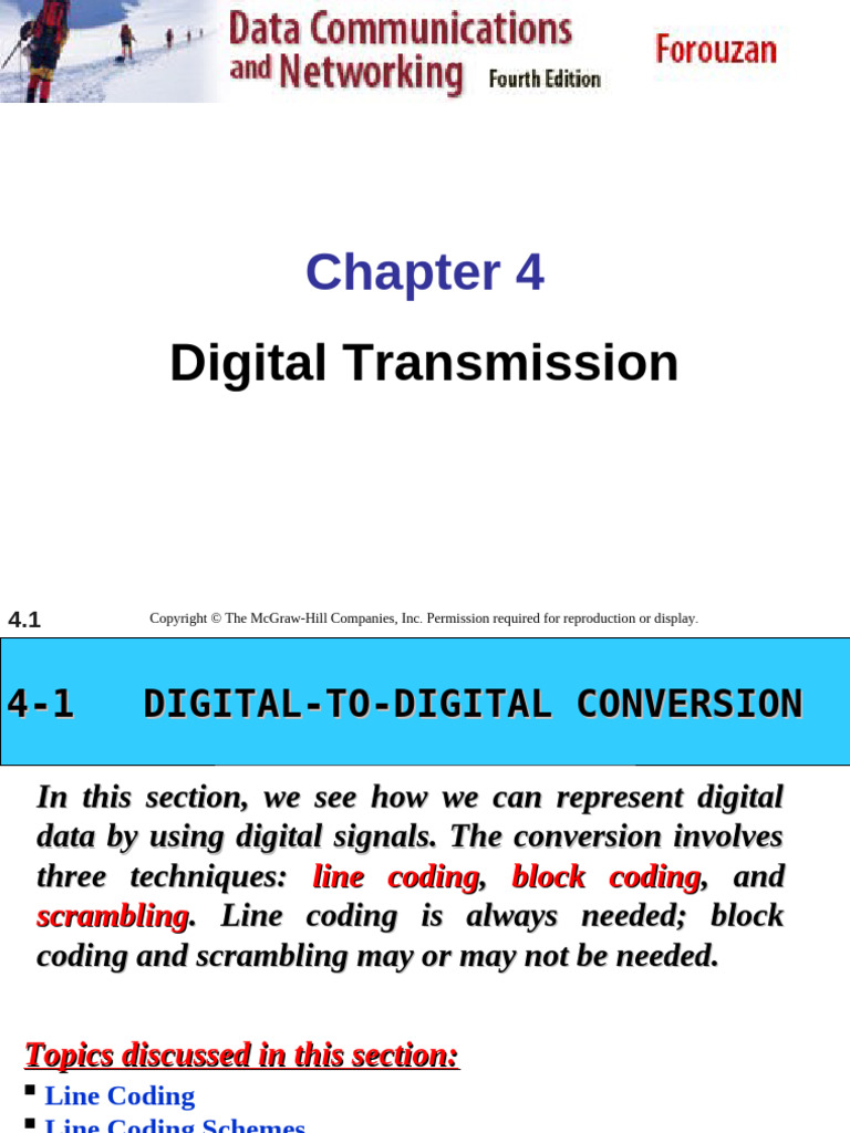 Chapter 4 Part 2 Digital Transmission and Line Coding | PDF | Bit Rate ...
