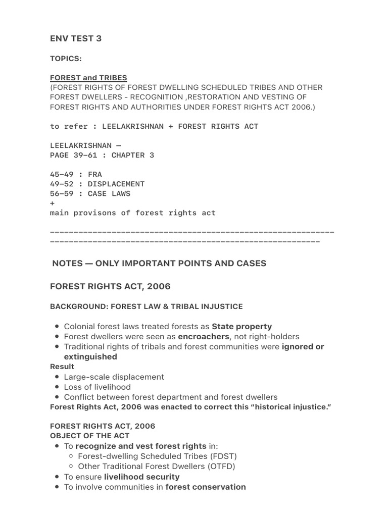 ENV TEST 3… | PDF | Natural Environment | Justice