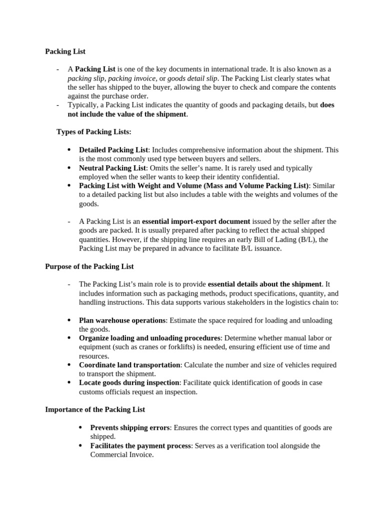 Packing List & Invoice | PDF | Invoice | Receipt