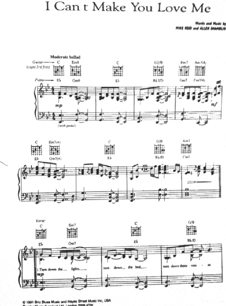 I Cant Make You Love Me | PDF