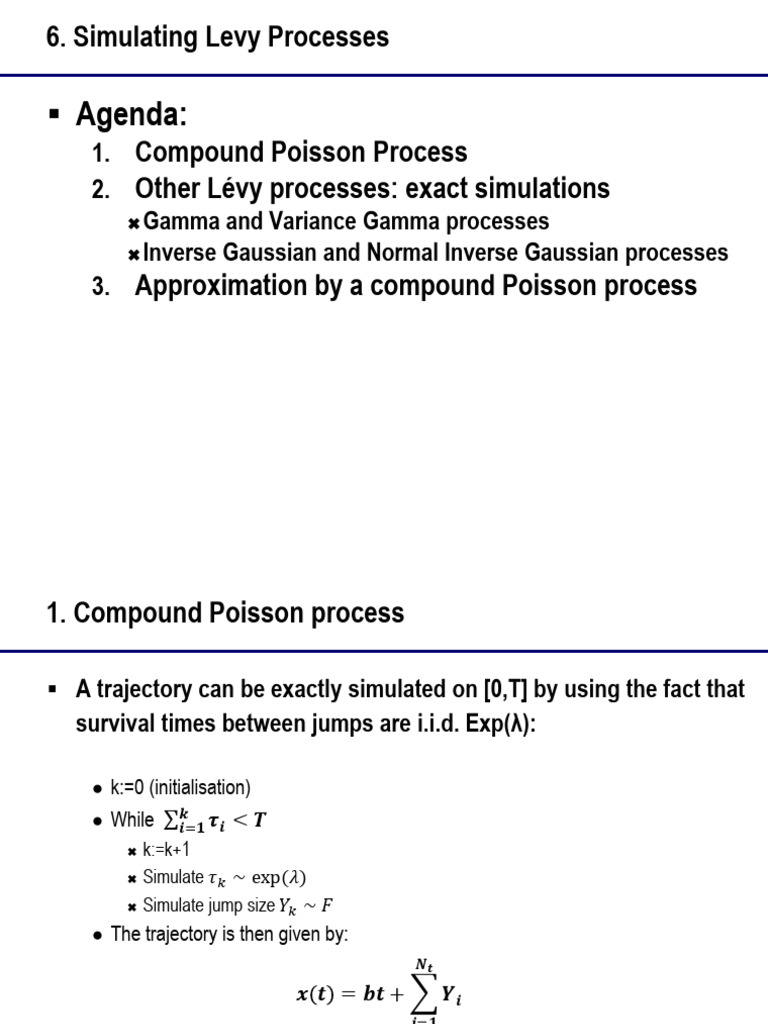 Simulating Lévy Processes and Algorithms | PDF | Normal Distribution ...