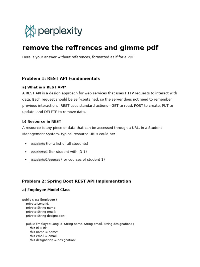 REST API Guide with Spring Boot | PDF | World Wide Web | Internet & Web