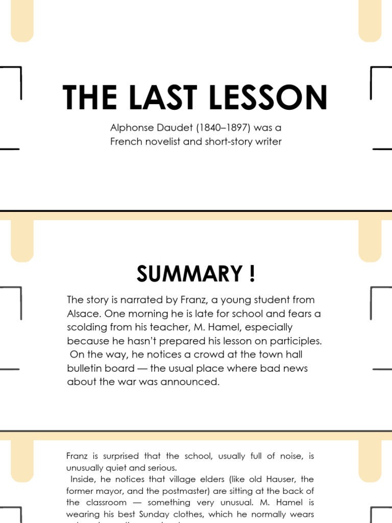 Last Leson | PDF