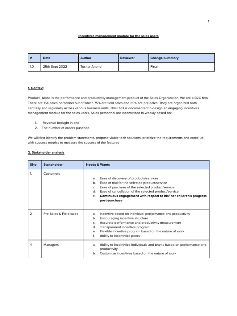 Sales Incentives Management Module | PDF | Incentive | Motivational