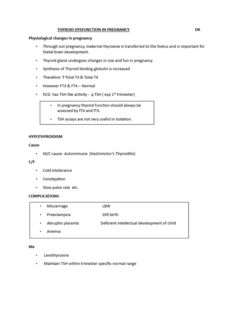 Thyroid Dysfunction in Pregnancy | PDF | Hypothyroidism | Thyroid