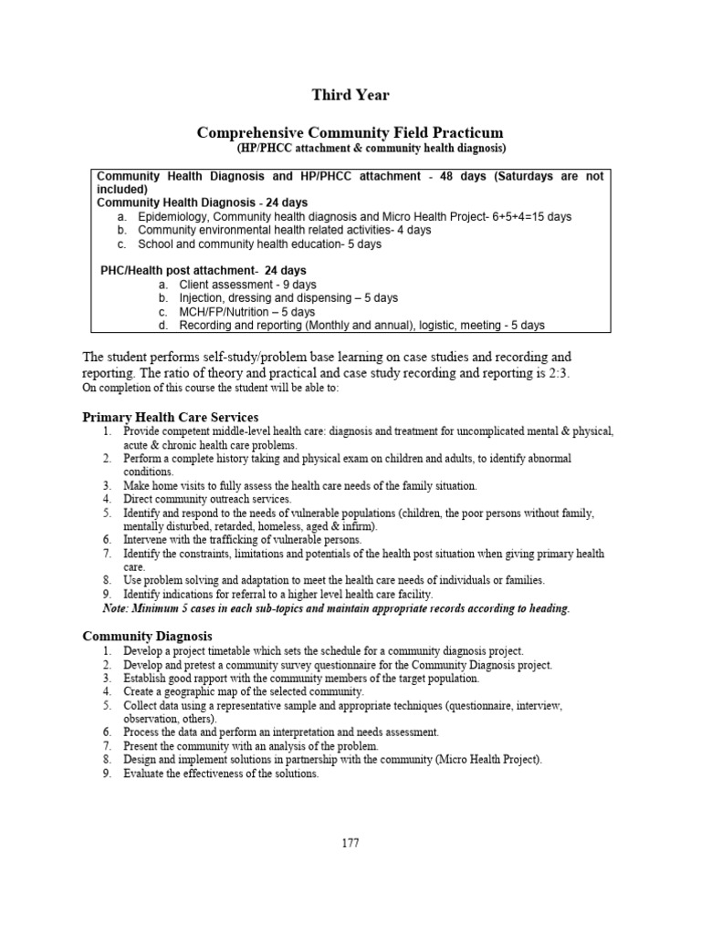 Comprehensive Community Field Practicum | PDF | Public Health | Health Care