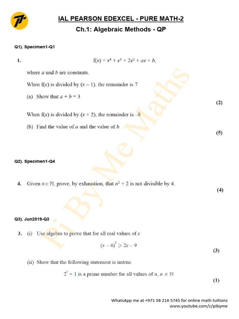 Online Math Tuition & Exam Questions | PDF