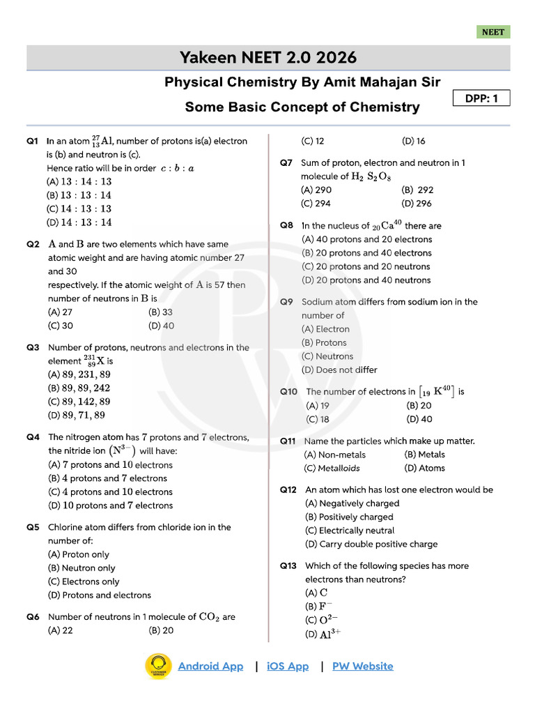 DPP - 1 | PDF