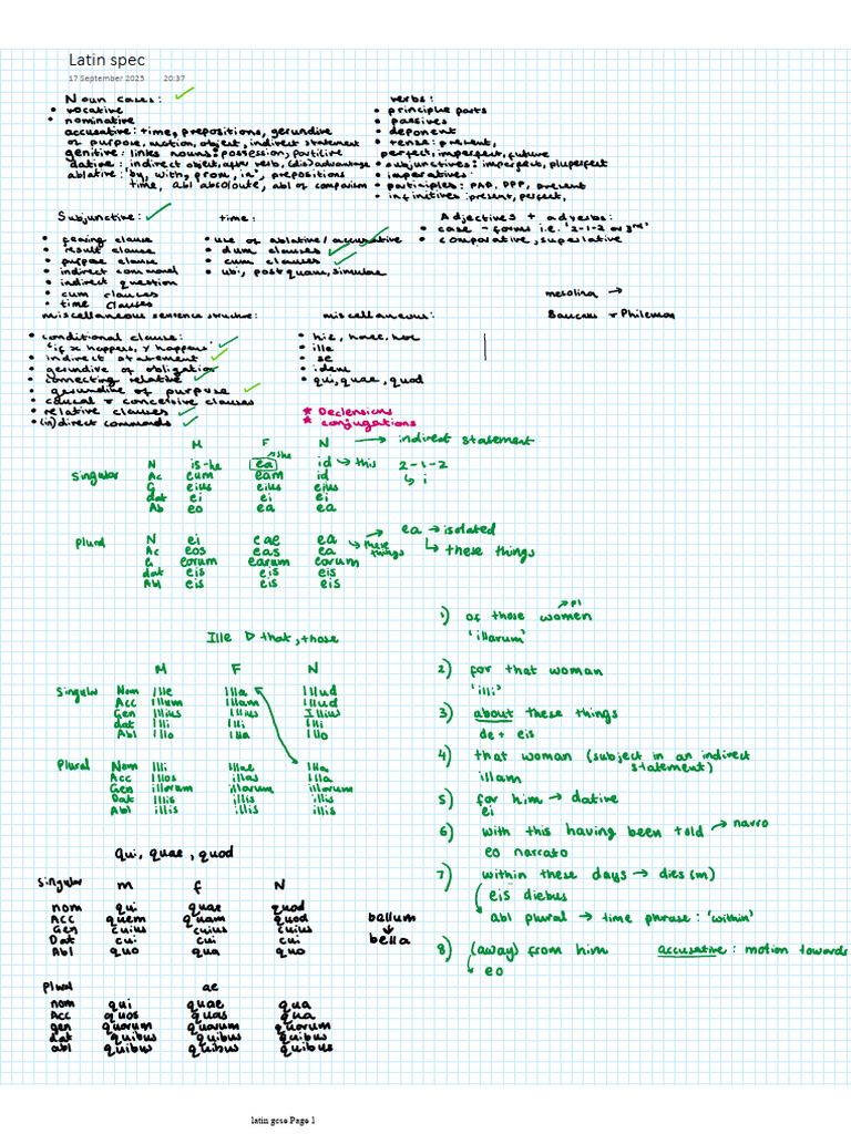 Latin GCSE Study Guide | PDF