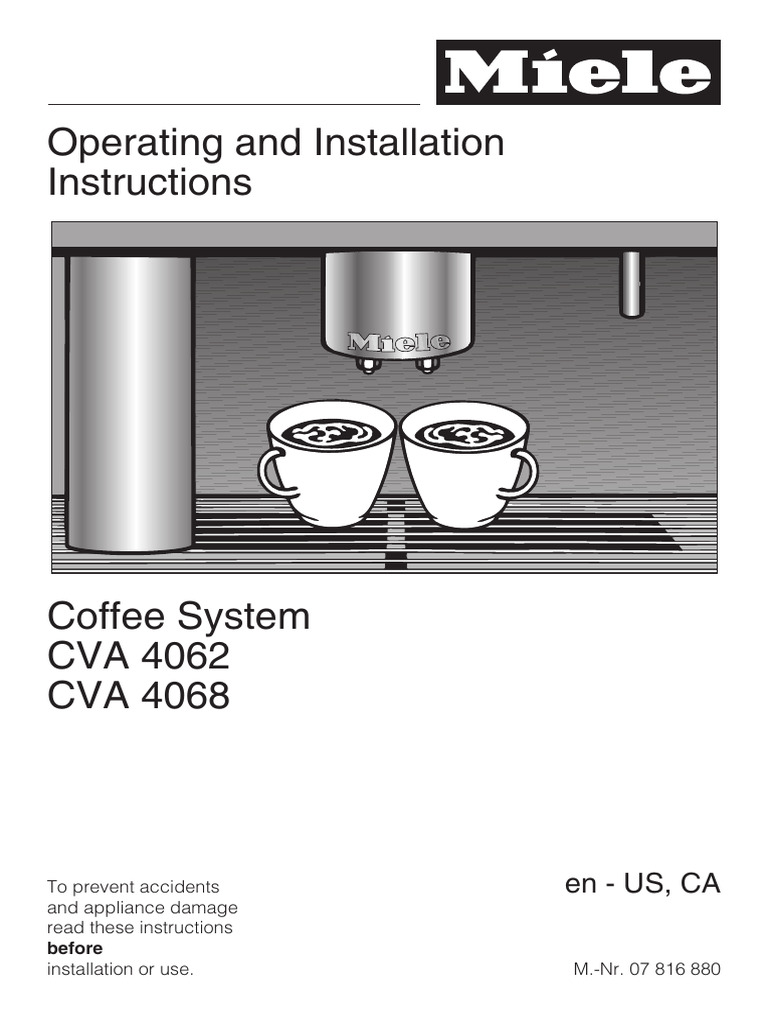 Coffee System CVA 4062/4068 Guide | PDF | Coffee | Drink