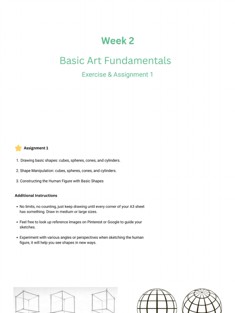 Week 2 (Basic Sketching and Assignment) | PDF