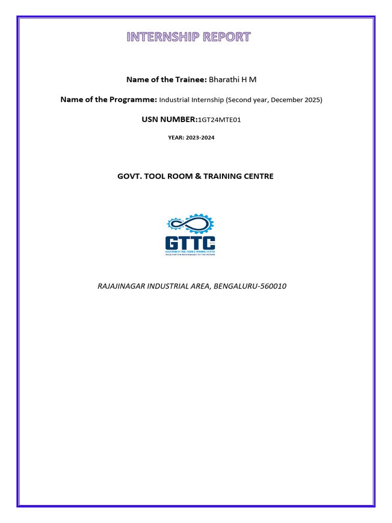 M.Tech Internship Report: CADMAXX Aeronautics | PDF | Supply Chain