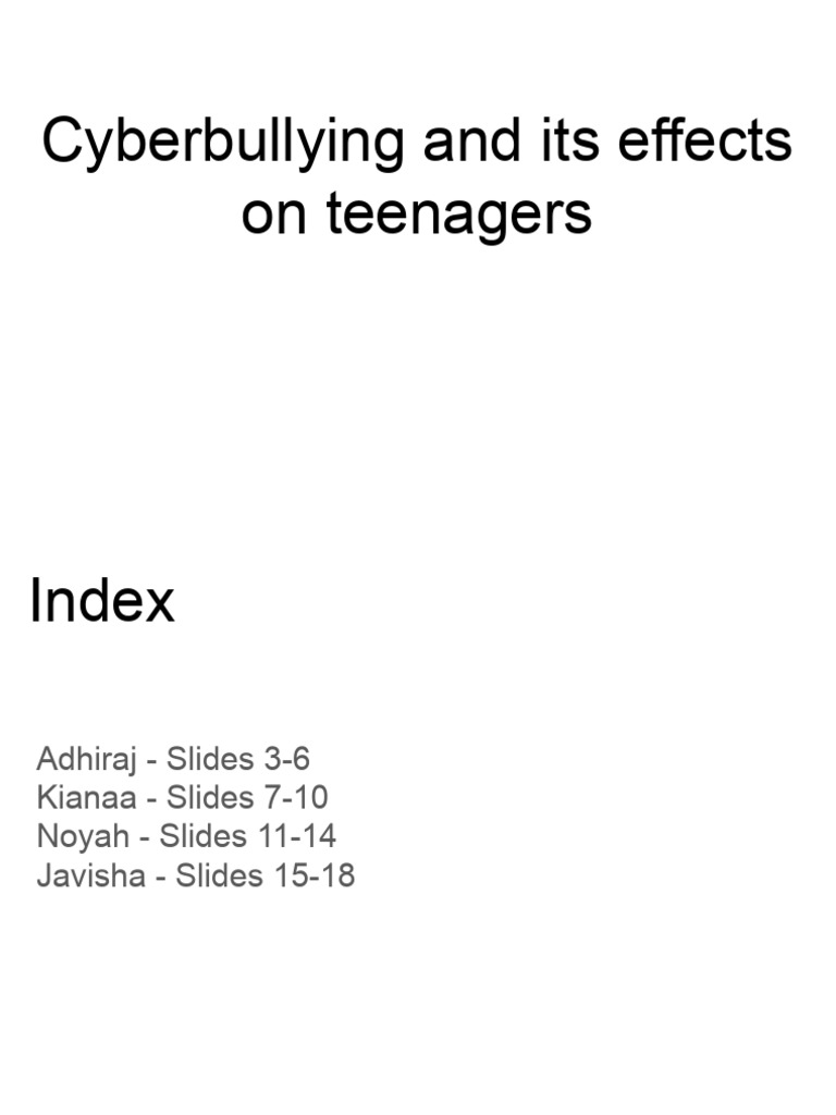 Impact of Cyberbullying on Teens | PDF | Cyberbullying | Bullying