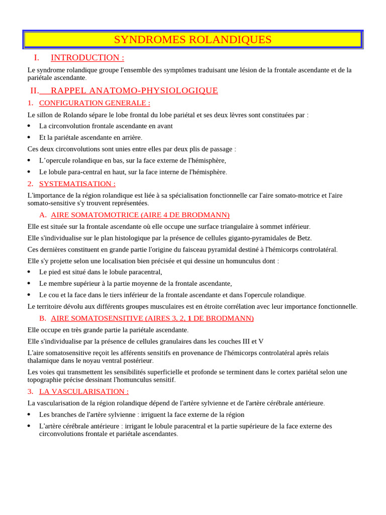 Comprendre les syndromes rolandiques | PDF | Épilepsie | Cortex cérébral