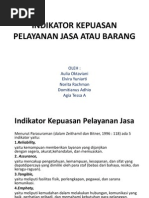 Download INDIKATOR KEPUASAN by Agia Tessa Andriani SN97032261 doc pdf