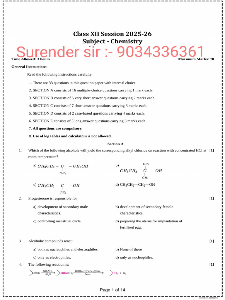 Class 12 Set 3 | PDF